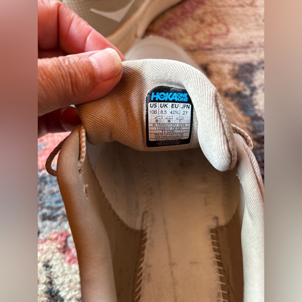 Women’s Hoka one one women’s transport gortex taupe sneakers - Picture 8 of 8
